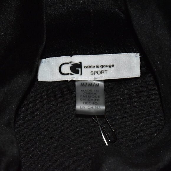 Cable & Gauge Sport Long Sleeve Mock Neck Velour Pullover Top Size M - Picture 3 of 11